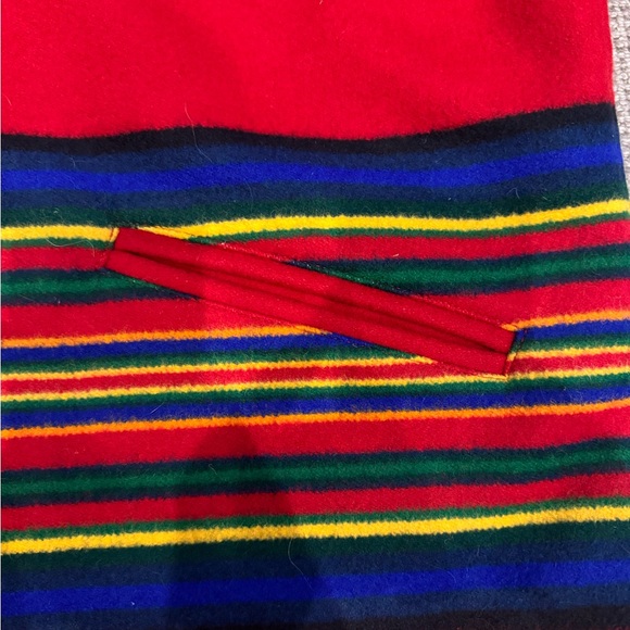 Pendleton High Grade Serape Striped Red Wool Coat - Picture 3 of 5